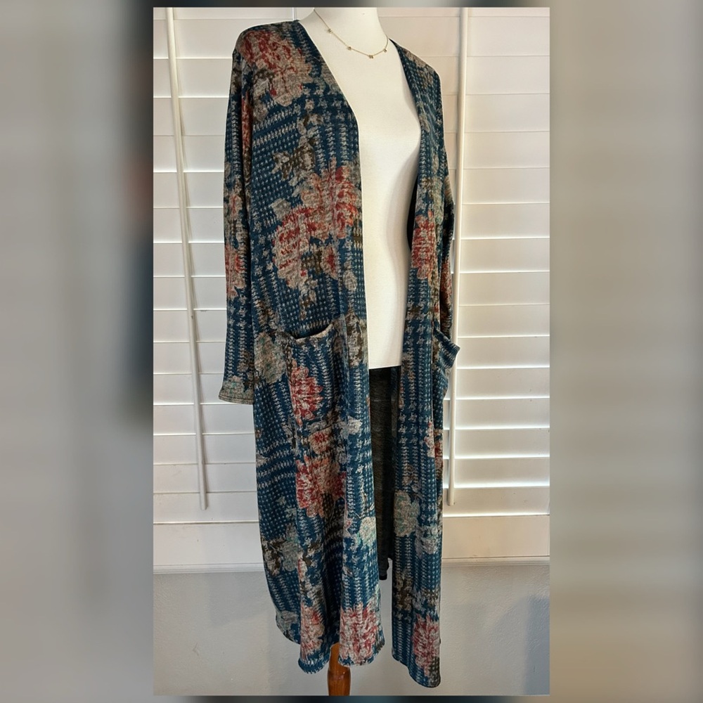 💙LULAROE • “Sarah” Open Maxi Cardigan (XL/fits 14-18)